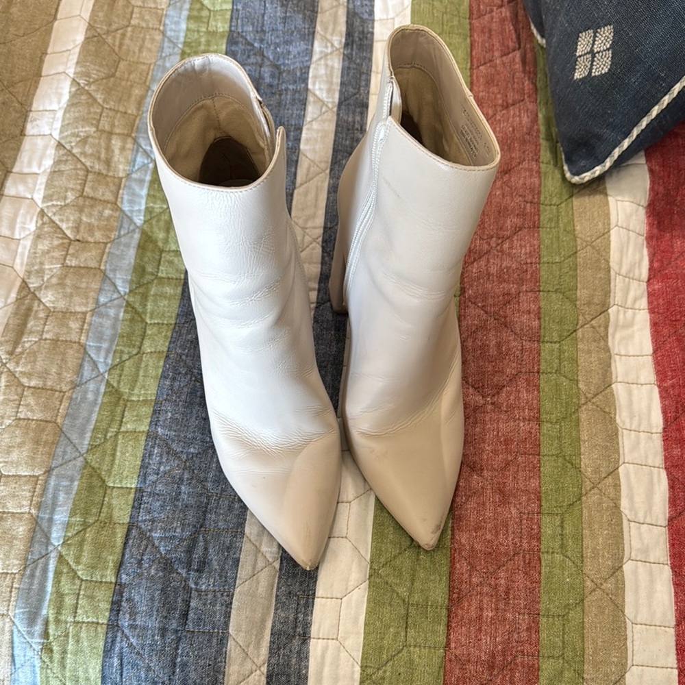 Elegant Cream Ankle Boots